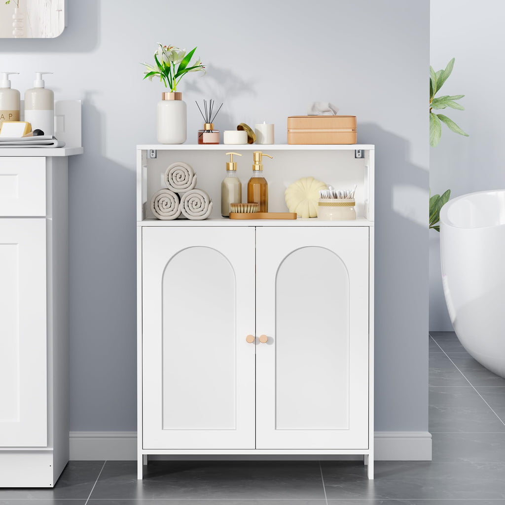 Bathroom Storage Cabinet with Adjustable Shelf & Doors U2112