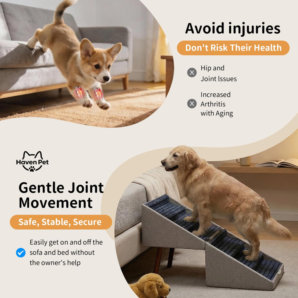 Foldable Wood Dog Stairs J6491
