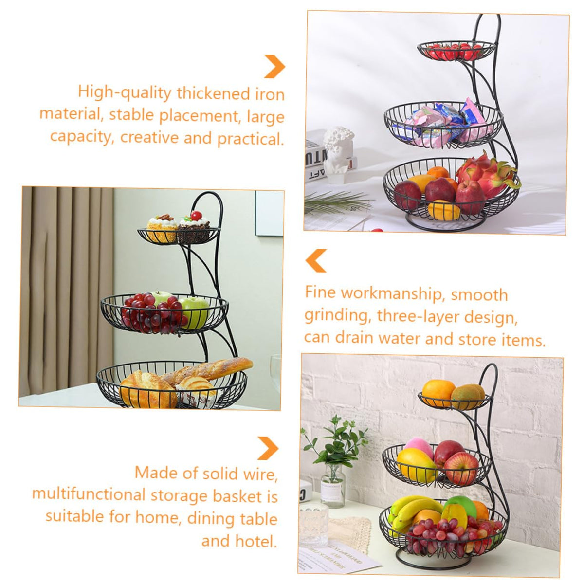 3-Tier Iron Basket A8980