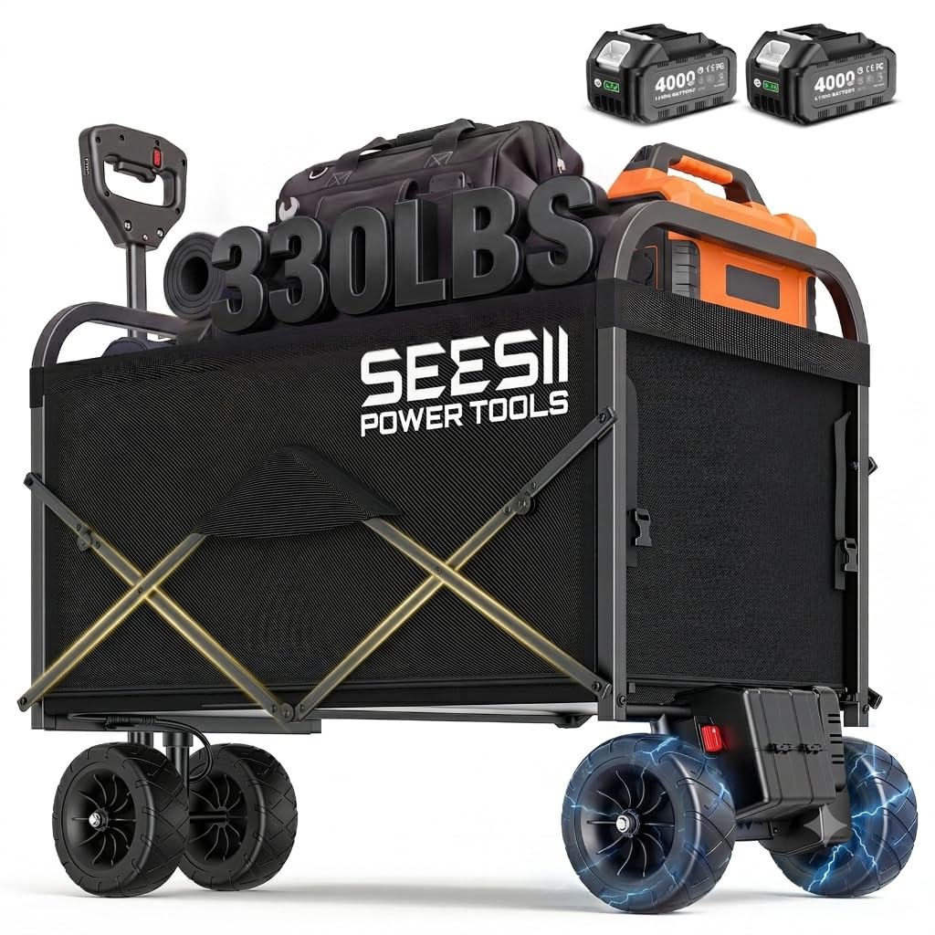 Electric Wagon Cart with 2 x 4.0Ah Batteries X5376