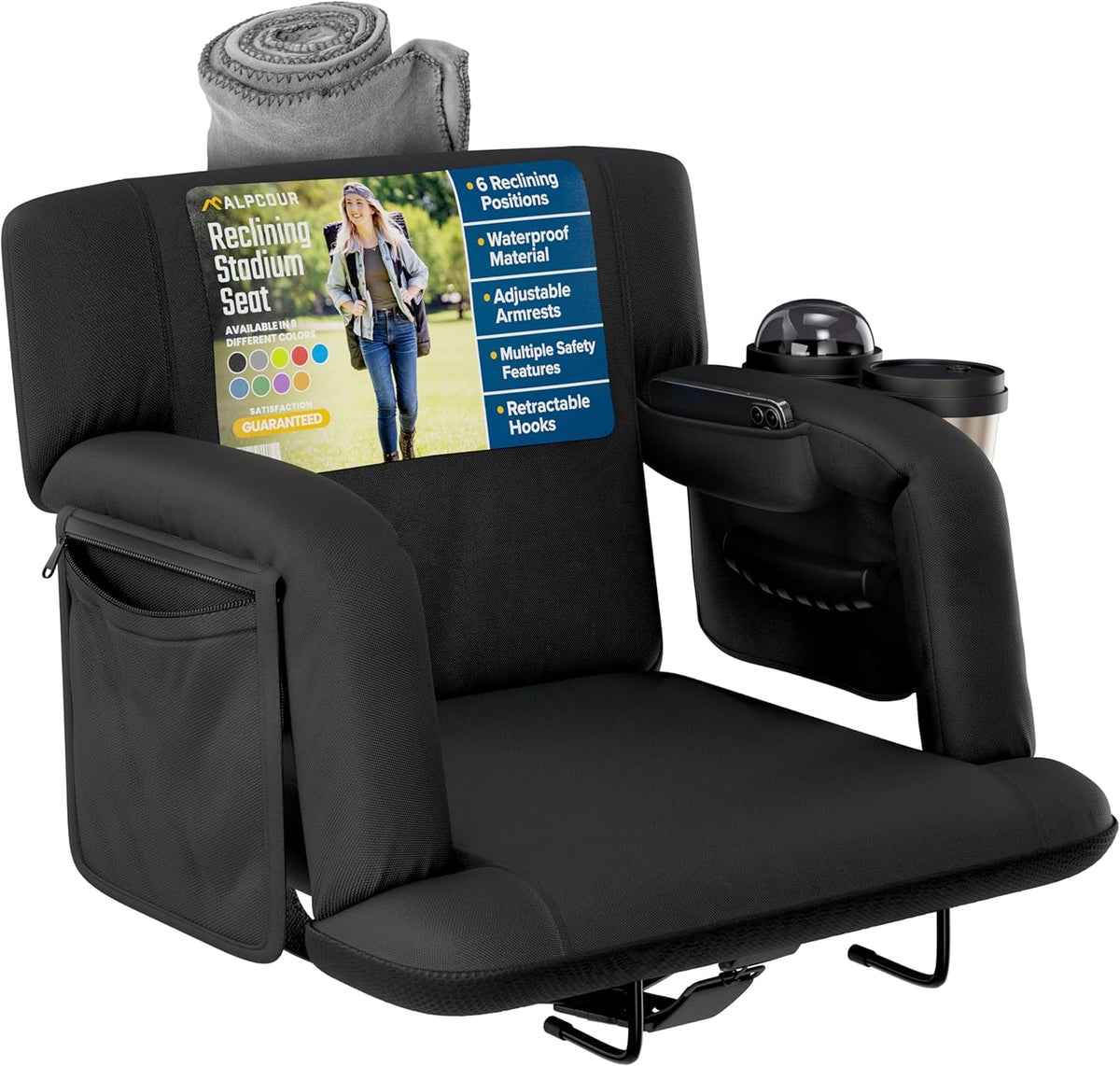 Reclining Stadium Seats for Bleachers with Back Support K2529