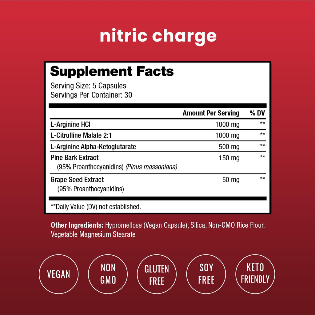 L-Arginine L Citrulline Malate Nitric Oxide Supplement E8607