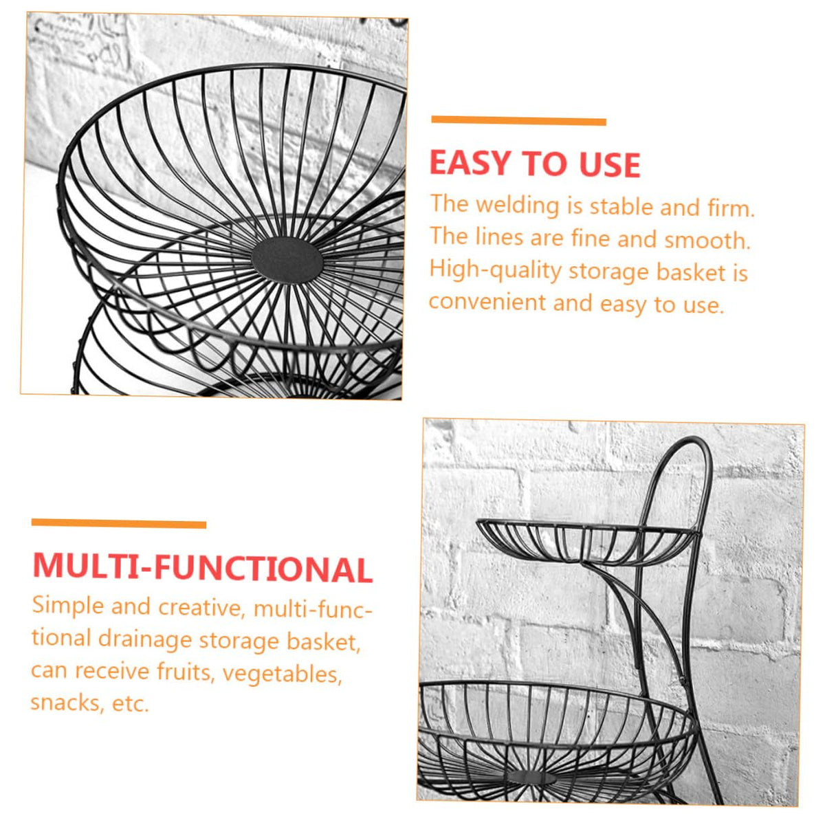 3-Tier Iron Basket A8980