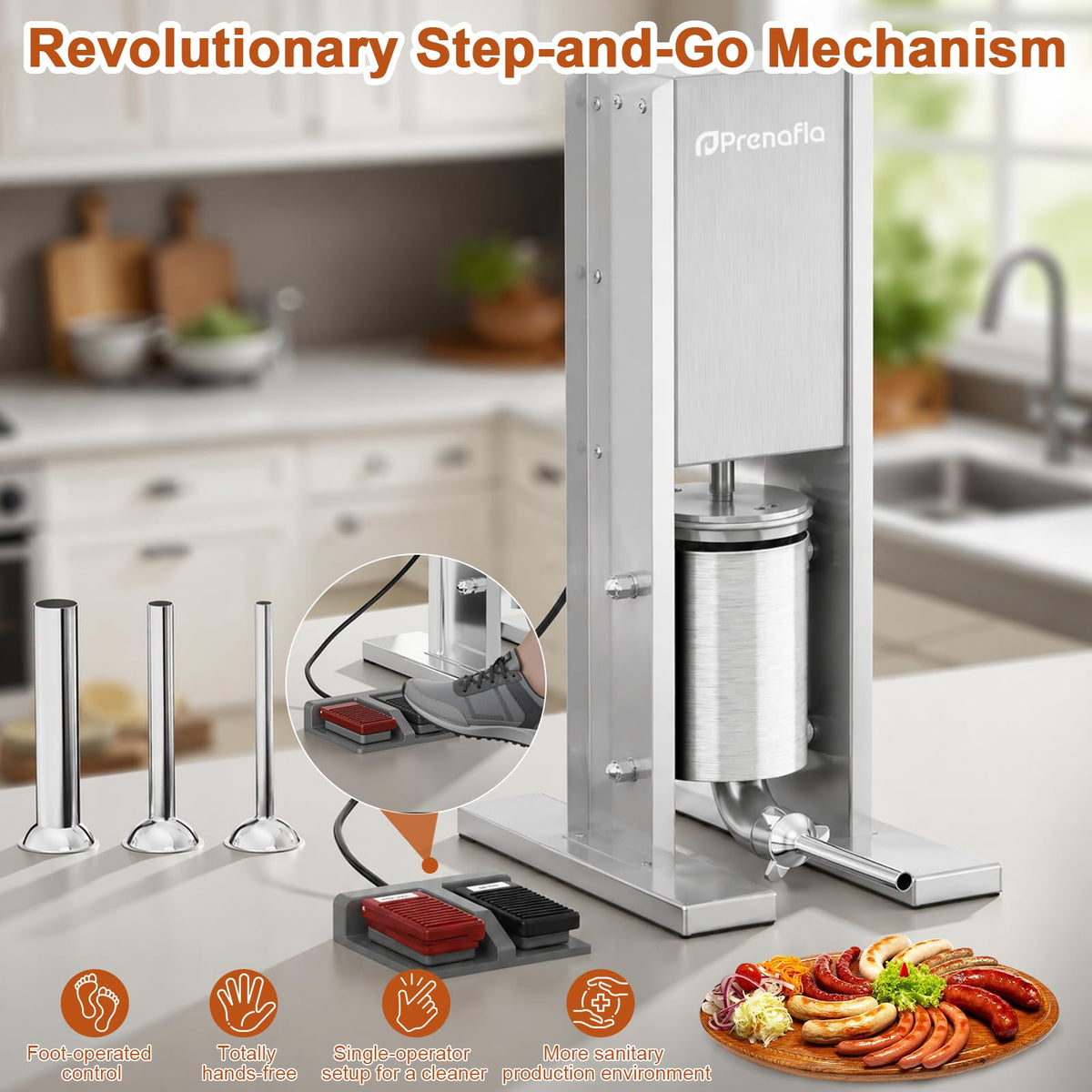 8 LB Vertical Electric Sausage Stuffer F796078