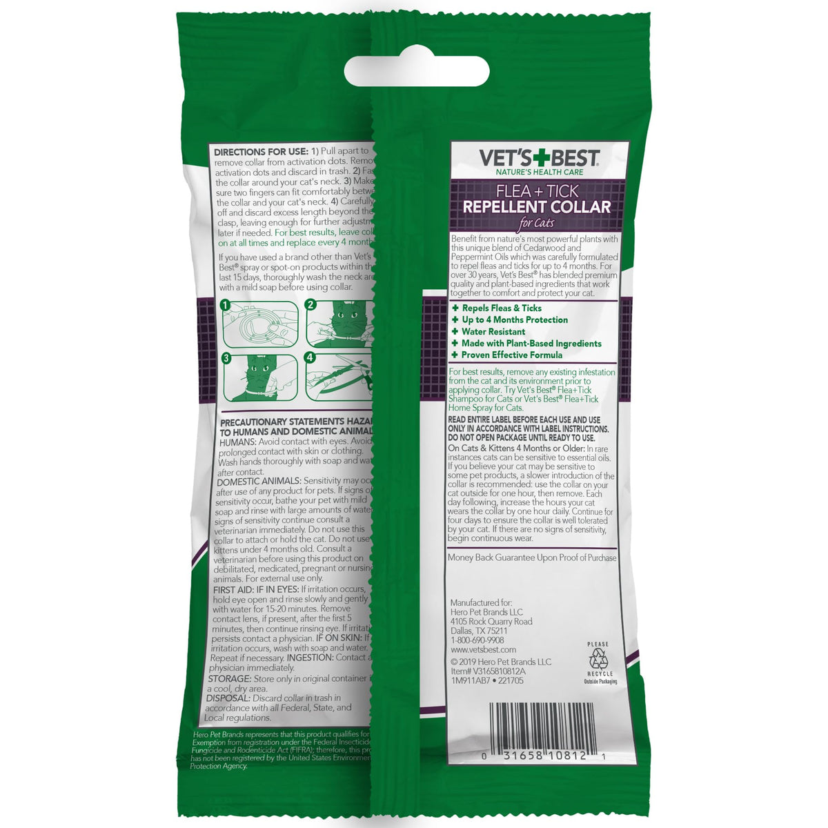 Adjustable Flea & Tick Repellent Cat Collar D469