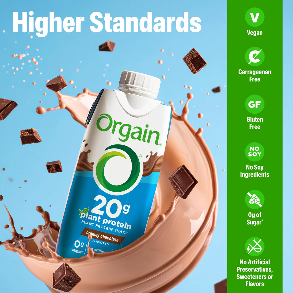 Chocolate 20g Vegan Protein Shake 11 oz 12pk N7702