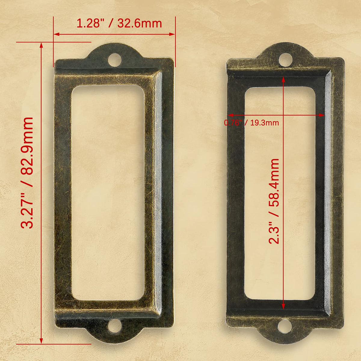 Bronze 3.3 Inch Label Holder 30 Pcs Q21487