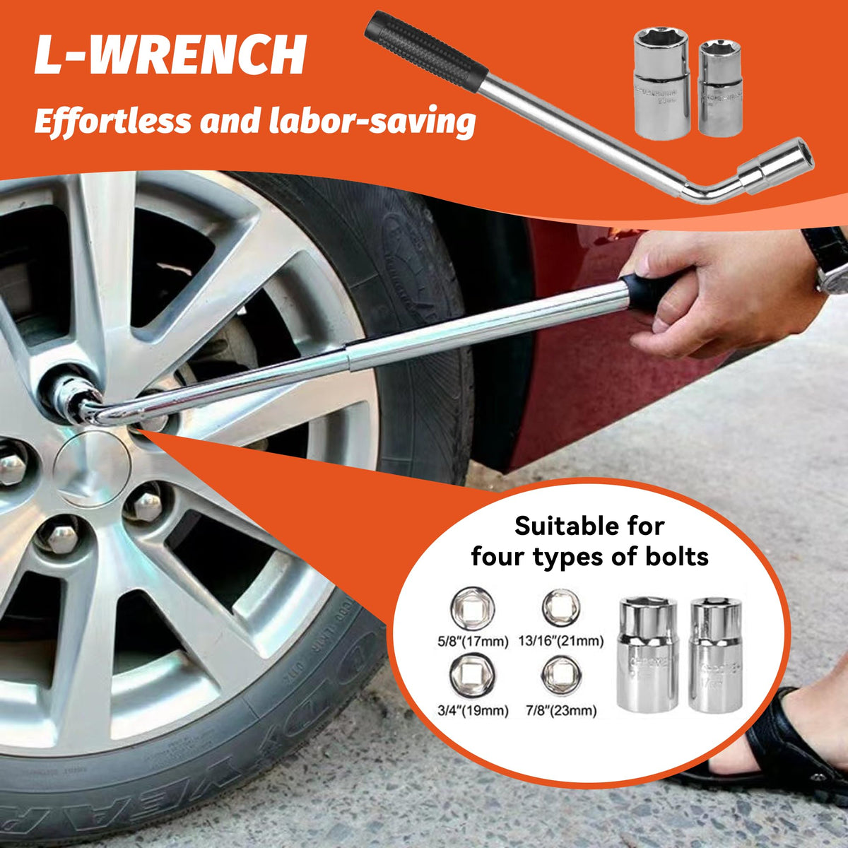 Portable 2 Ton Scissor Jack and Stand Kit with Lug Wrench S604519