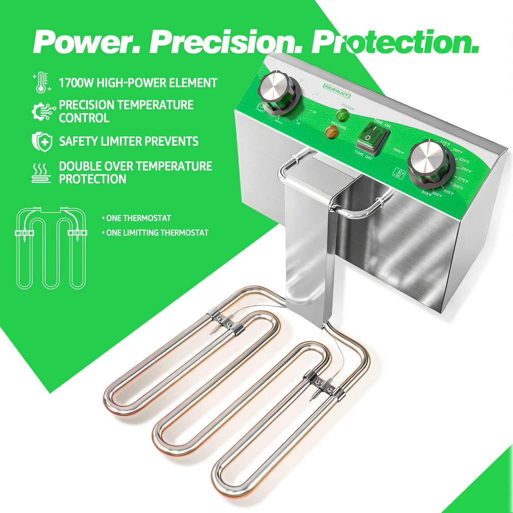 Electric 10L Stainless Steel Deep Fryer with Basket and Lid V691370