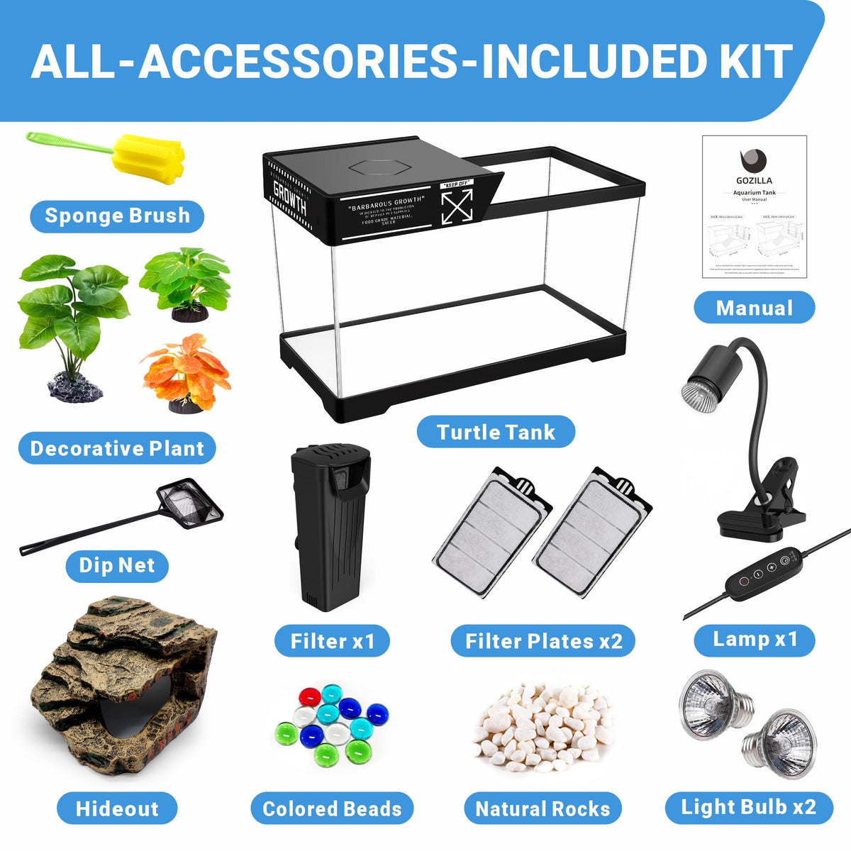 Turtle Tank Kit with Lamp & Filter Z29998