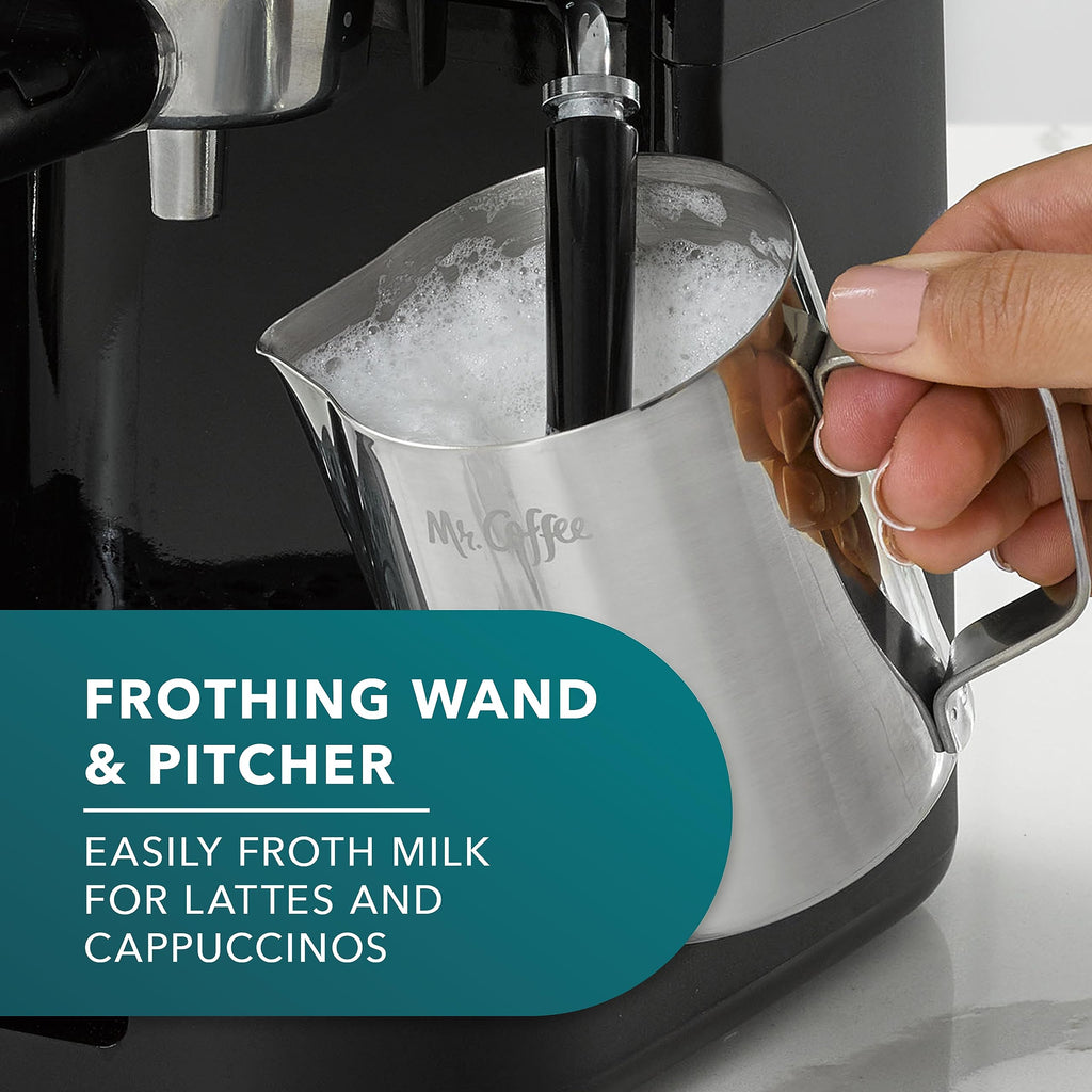 4-Shot Steam Espresso Cappuccino and Latte Maker with Stainless Steel Frothing Pitcher G4480
