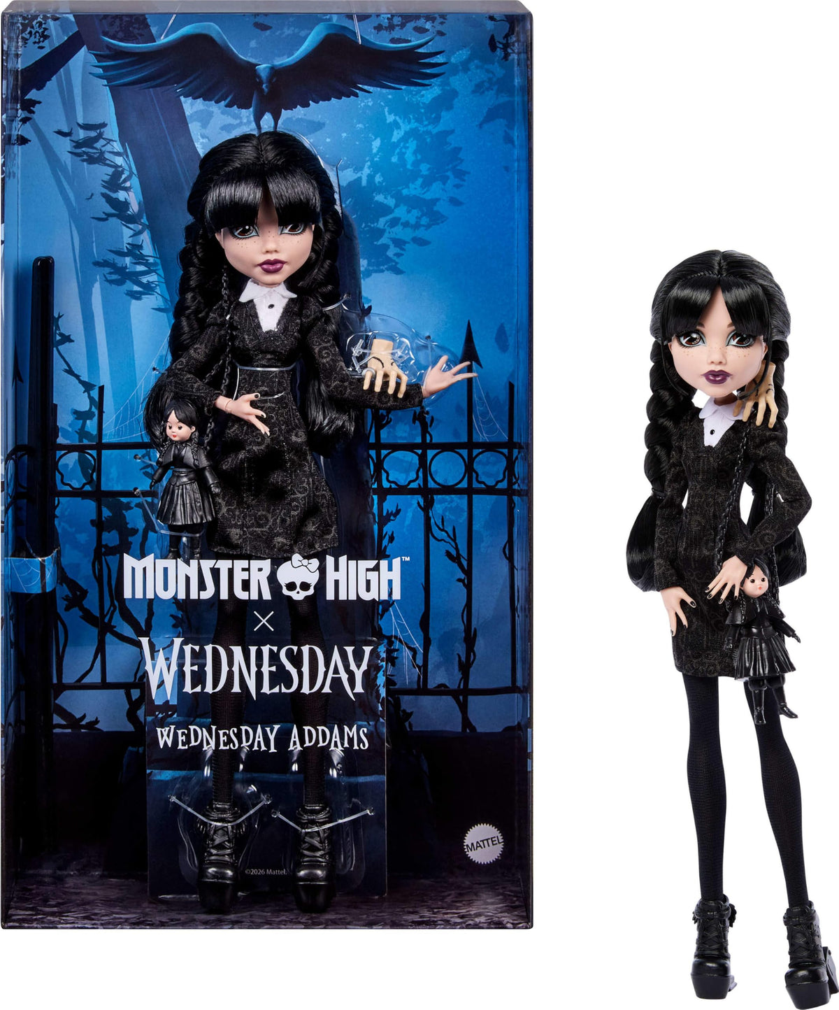 Black Dress Doll with Stockings and Accessories N5876