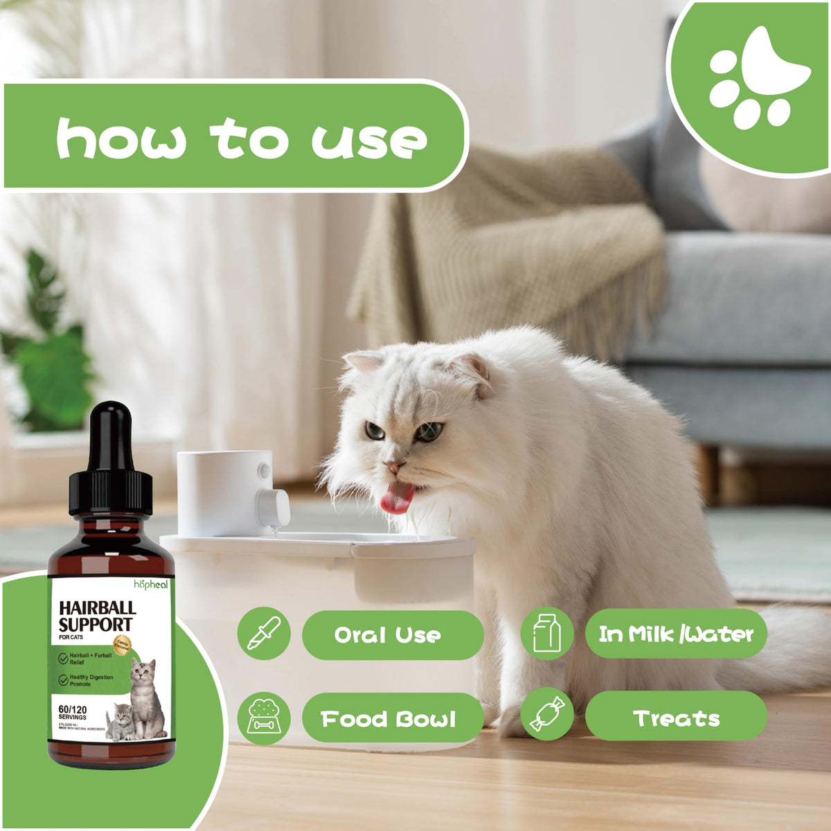 Cat Hairball Support Drops V398783