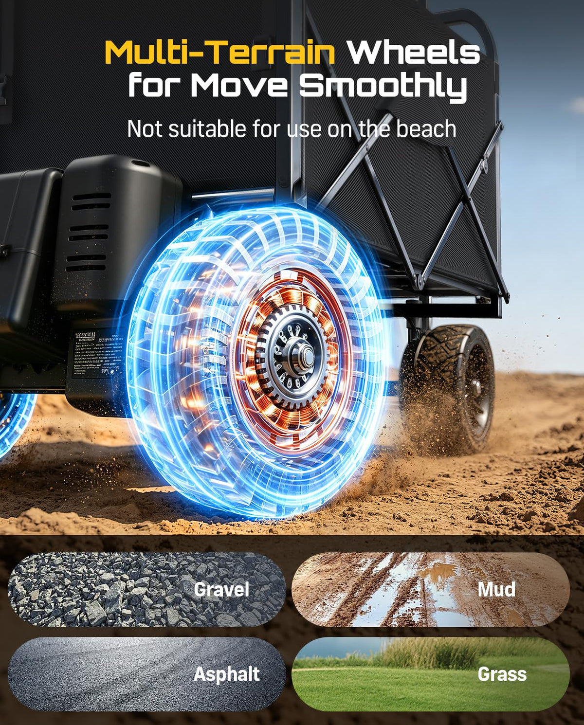 Electric Wagon Cart with 2 x 4.0Ah Batteries X5376