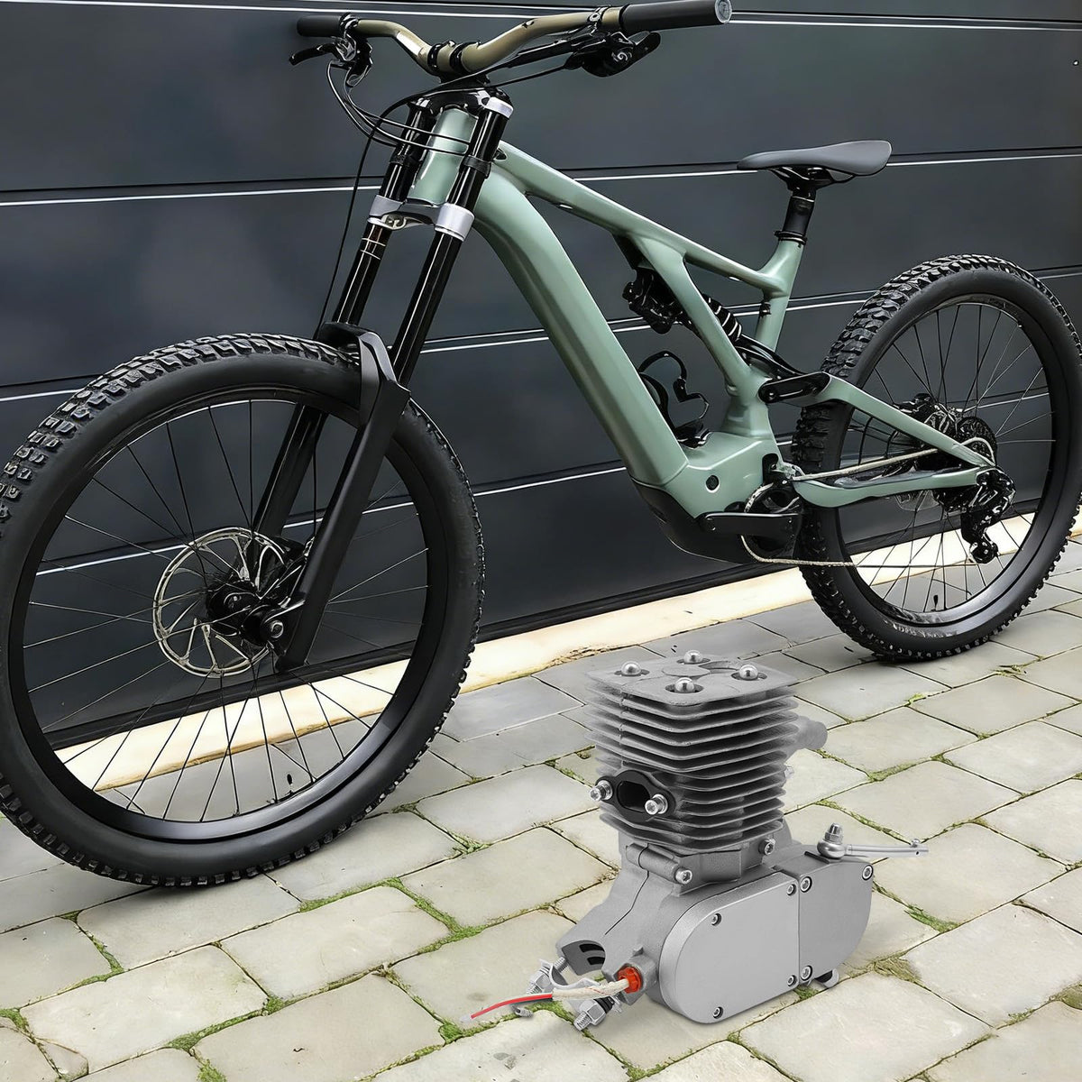 2 Stroke 100CC Bicycle Engine Kit with CDI Ignition Q7495