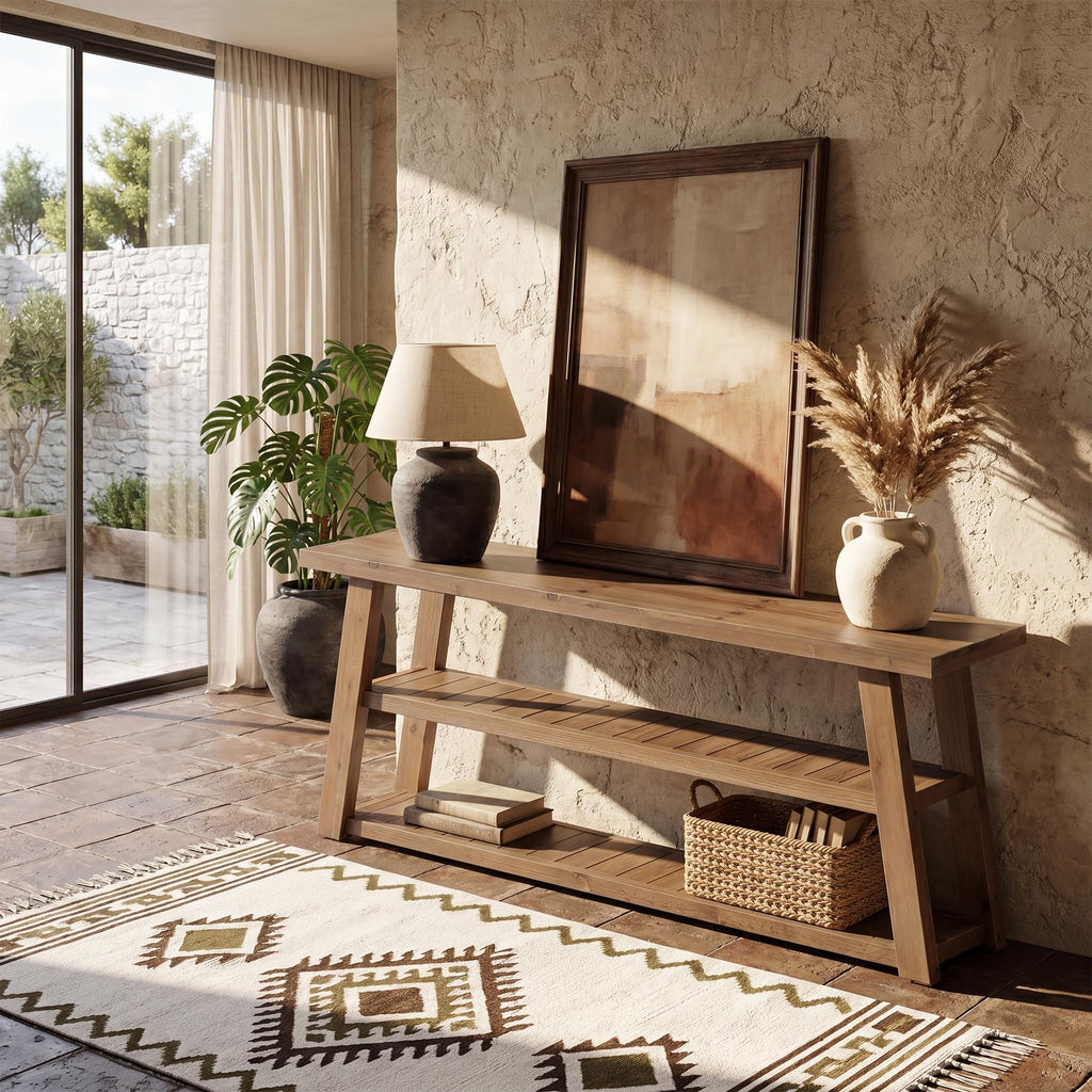 63" Solid Wood TV Stand R57687