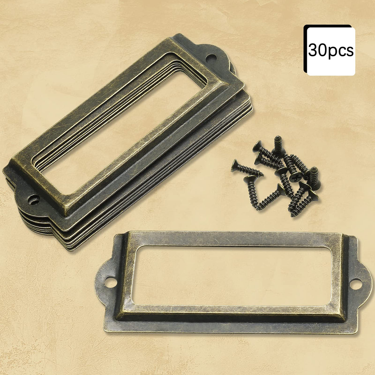Bronze 3.3 Inch Label Holder 30 Pcs Q21487