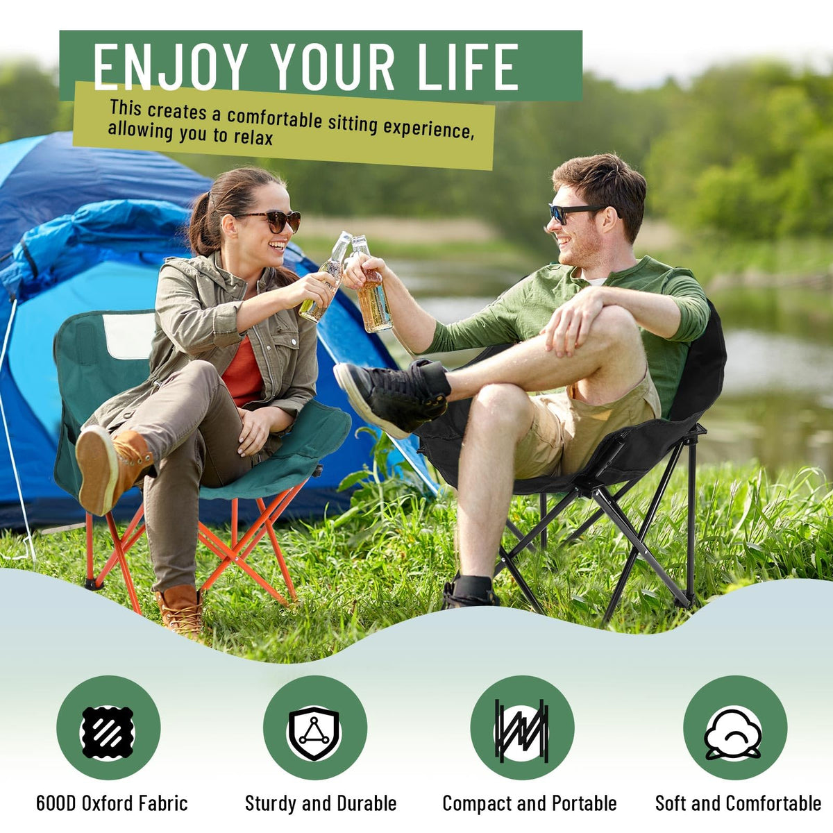 2 Pack Folding Camping Chairs C74199