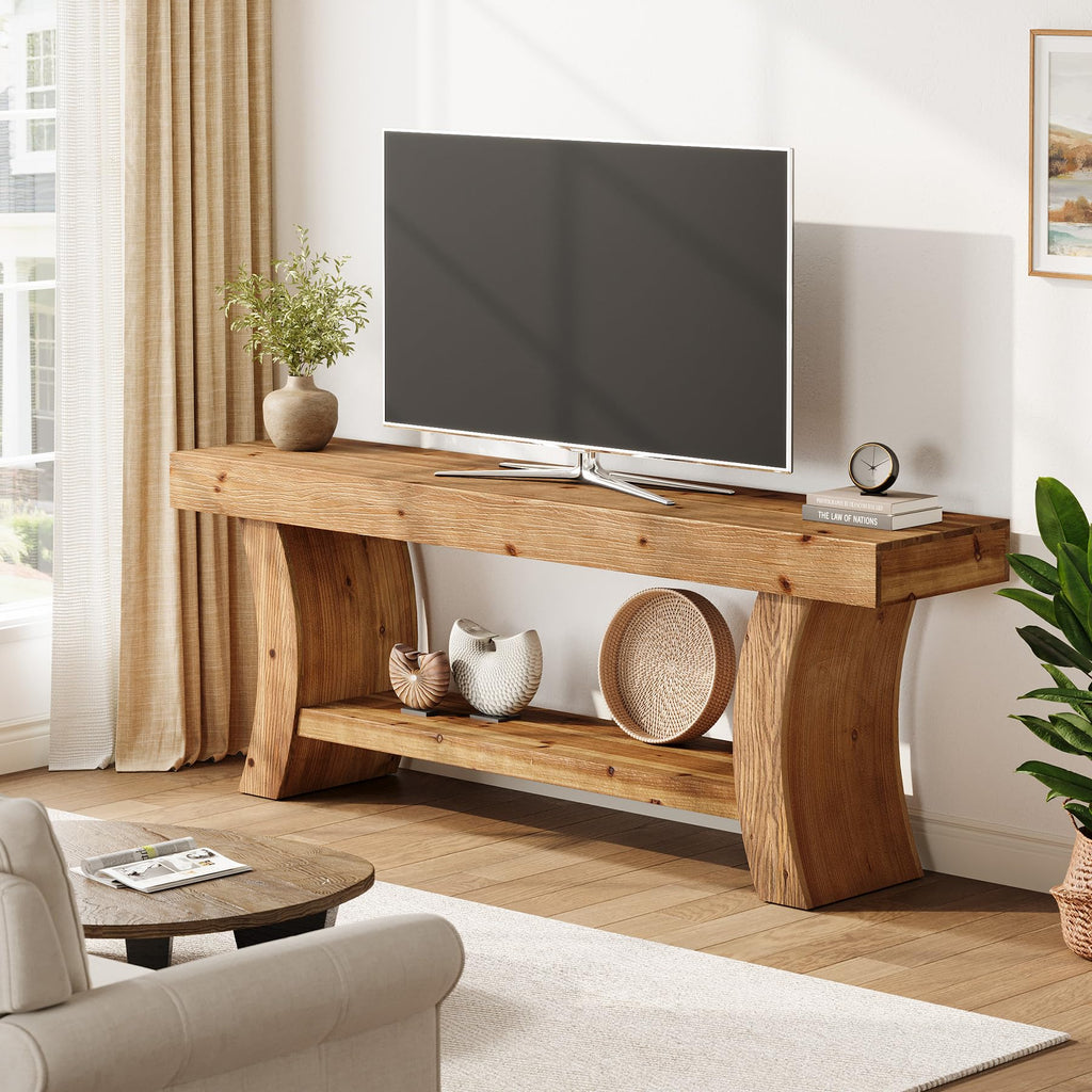 63" Solid Wood TV Stand with Storage Z20813