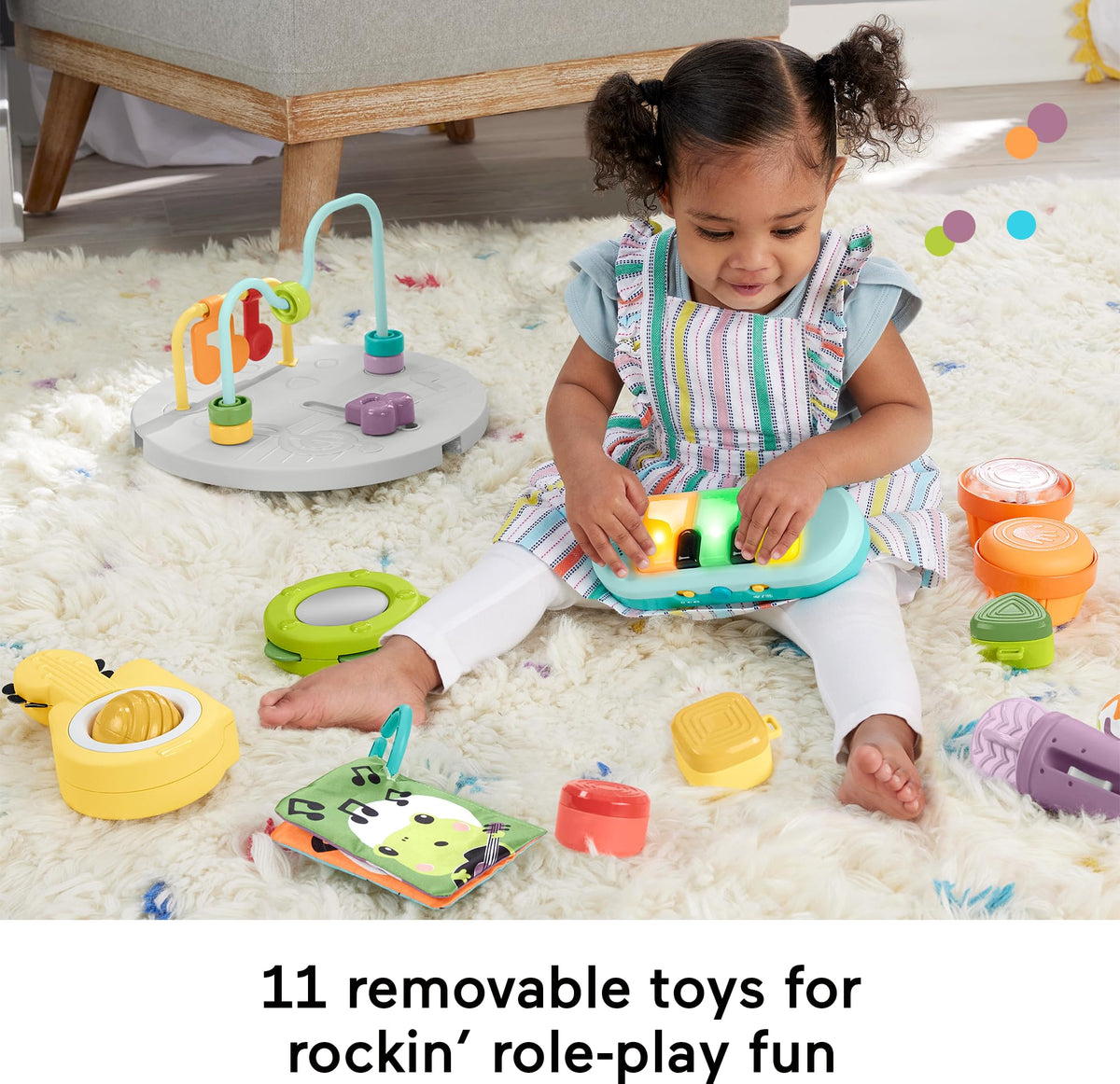 3-in-1 Activity Center & Play Table with Music Lights D9605