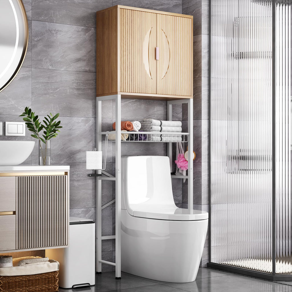 Over The Toilet Storage Cabinet with Adjustable Shelf L7581