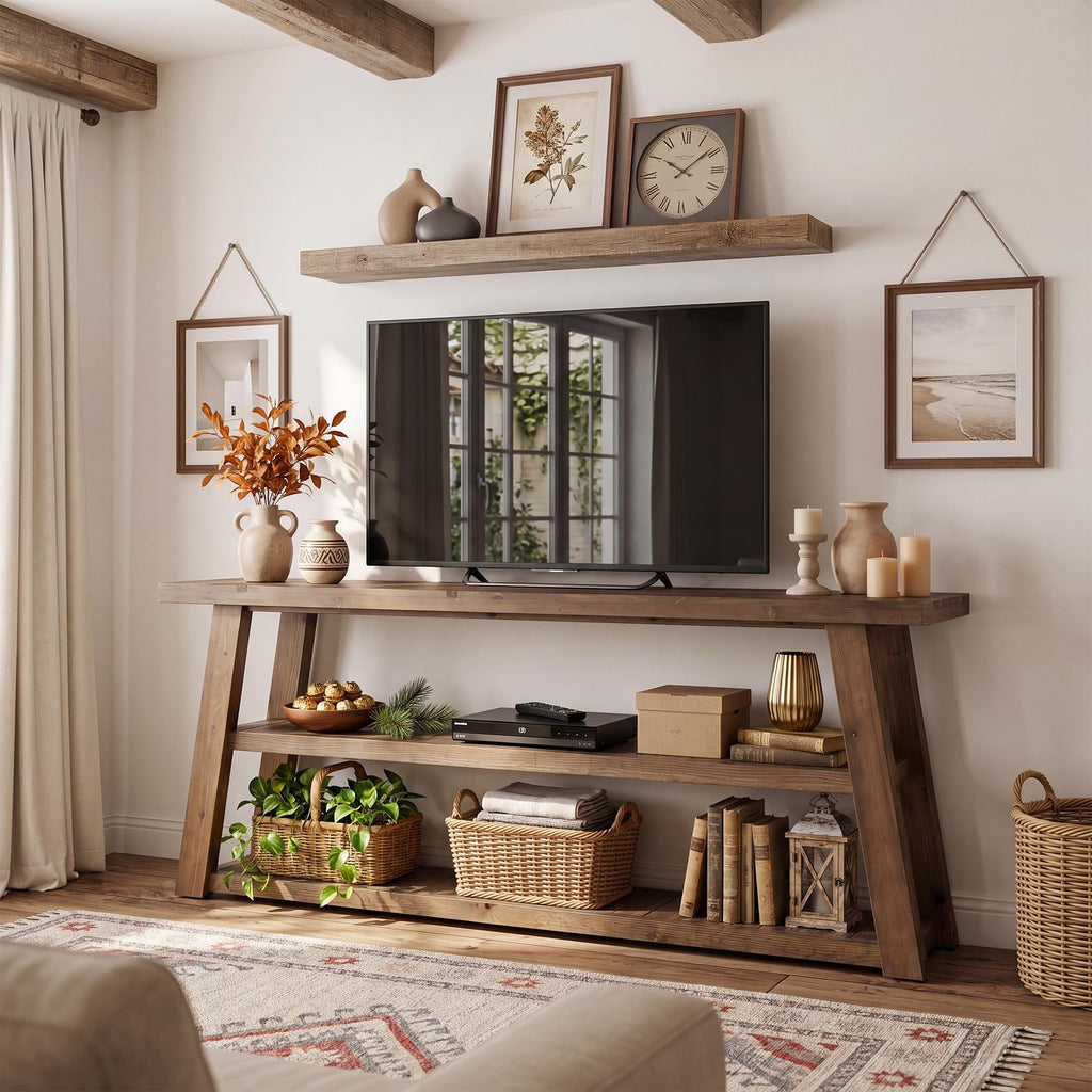63" Solid Wood TV Stand R57687