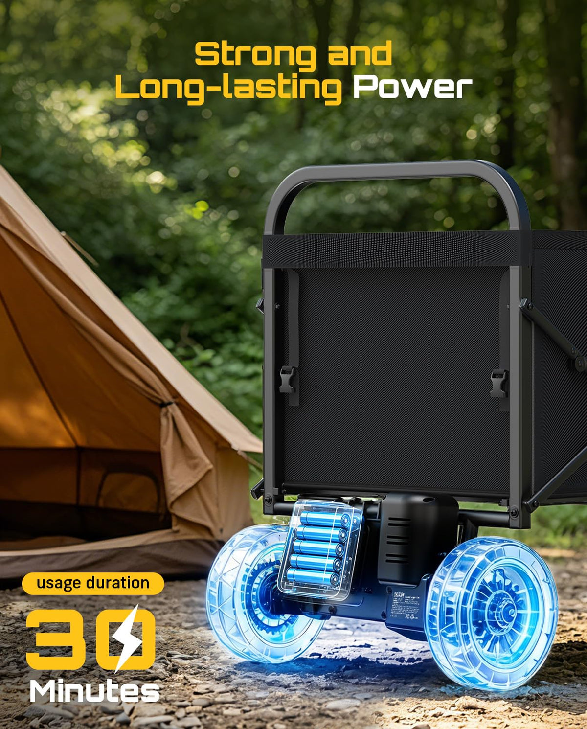Electric Wagon Cart with 2 x 4.0Ah Batteries X5376