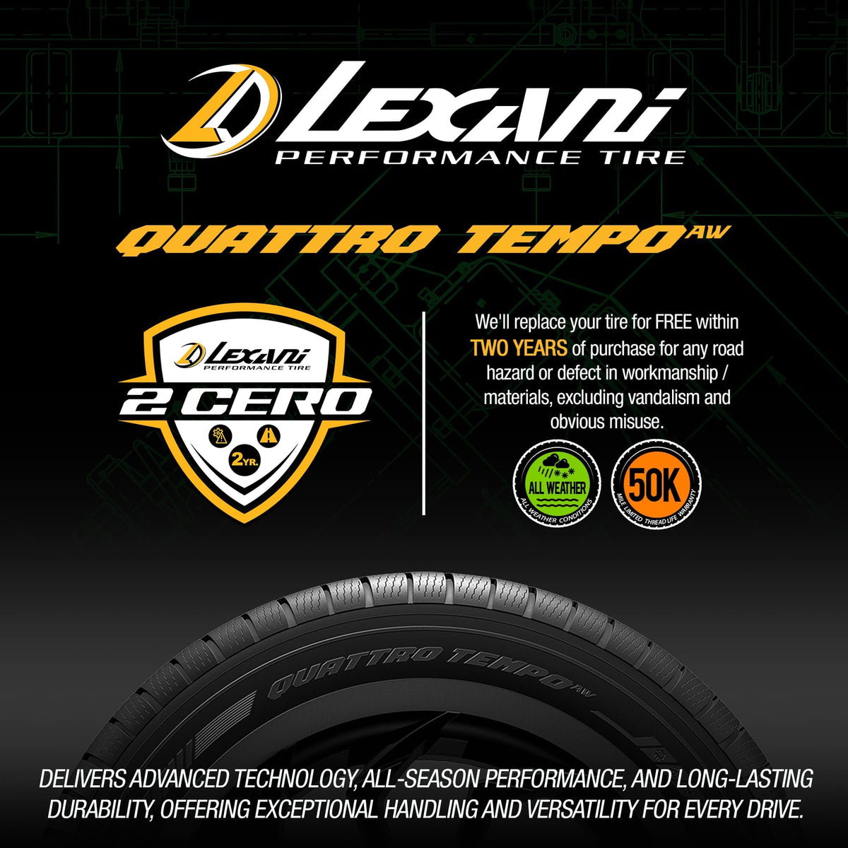 P245/40ZR18 97V All Weather Passenger Tire A822945