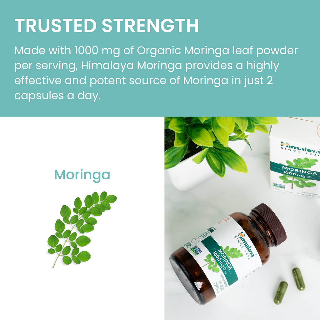 Organic Moringa 1000 mg 60 Capsules K2552