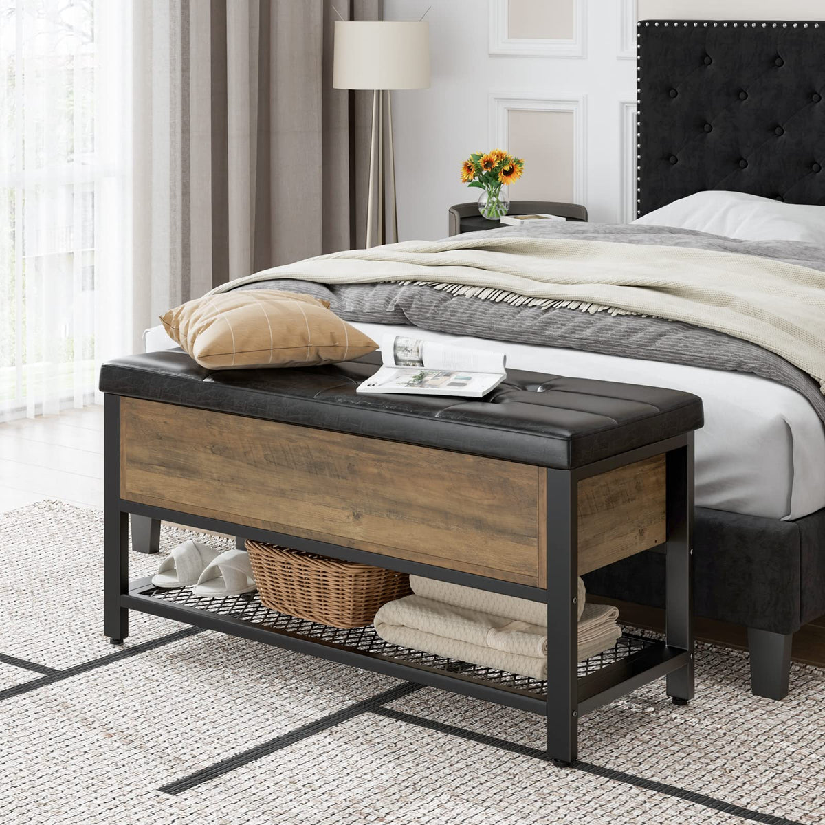 40" W Storage Bench with Cushion P9639
