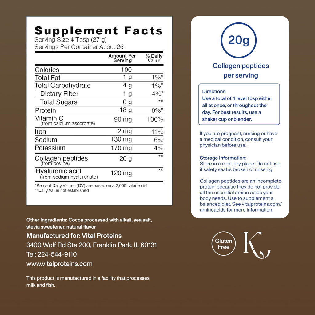 Collagen Peptides Chocolate 24.7oz H686405