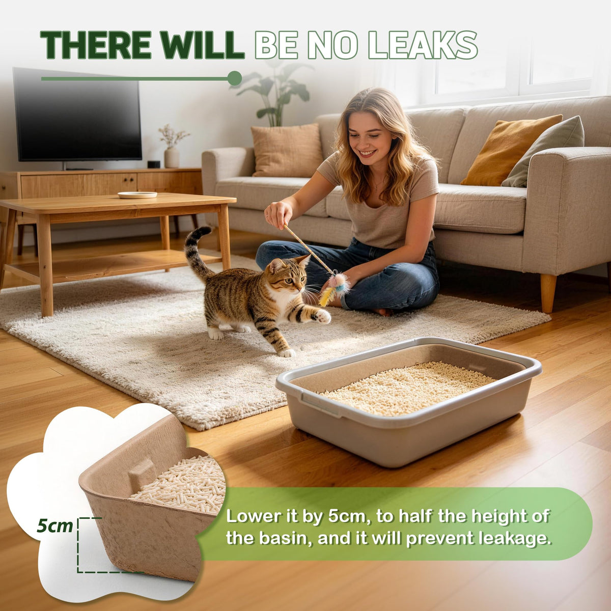 Disposable Litter Boxes for Cats 8-Pack Extra Thick Sturdy Leakproof B885