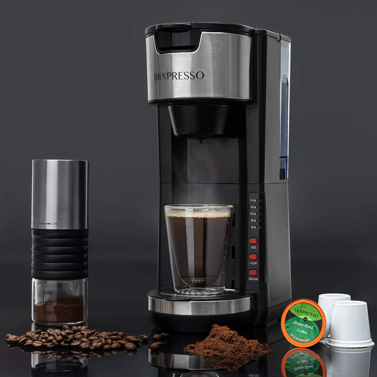 Black Single Serve Coffee Maker 30 oz J9719