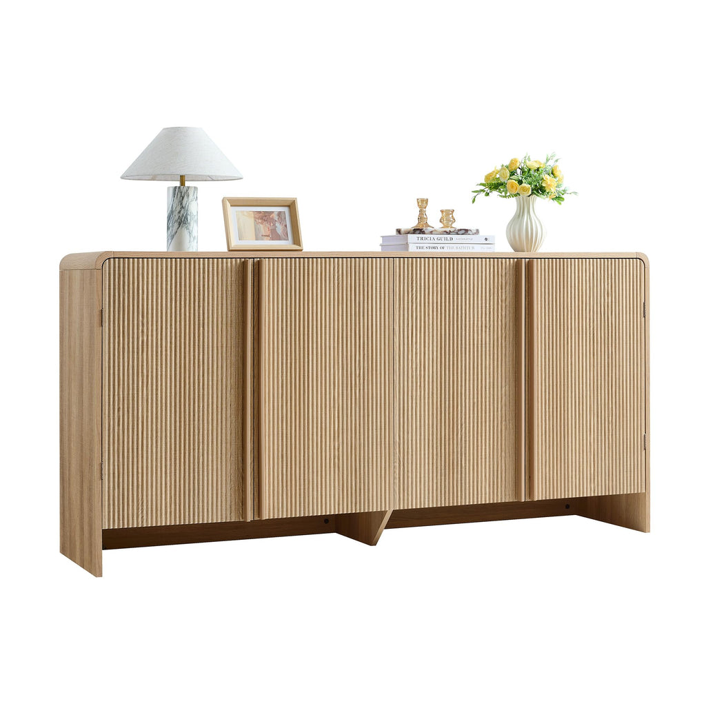 63" Modern Fluted TV Stand with Storage W632