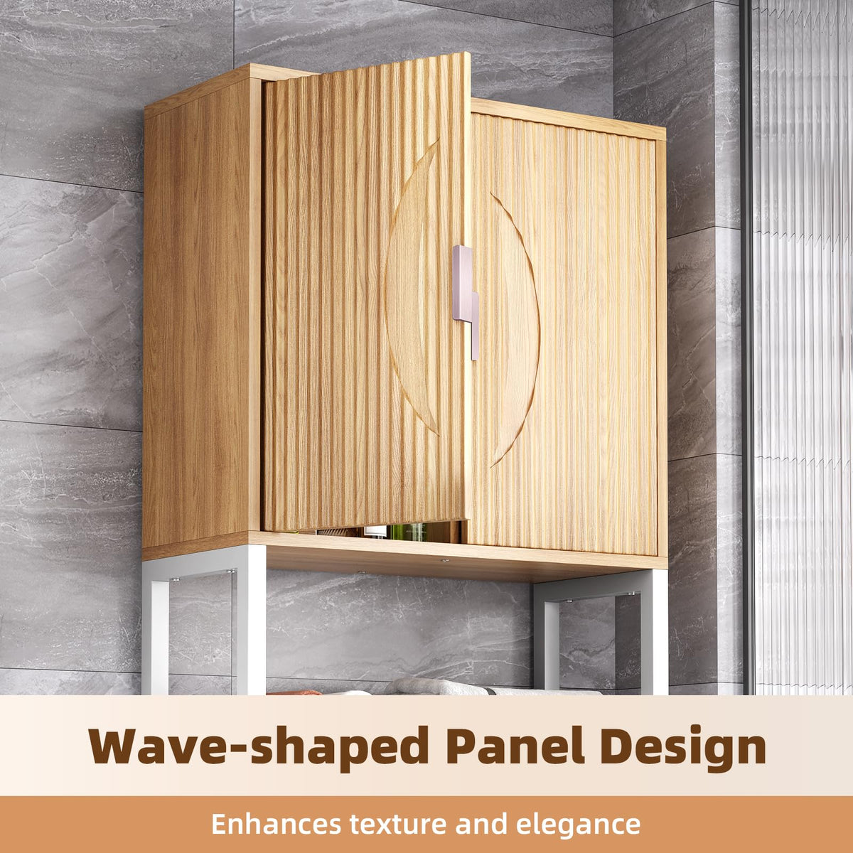 Over The Toilet Storage Cabinet with Adjustable Shelf L7581