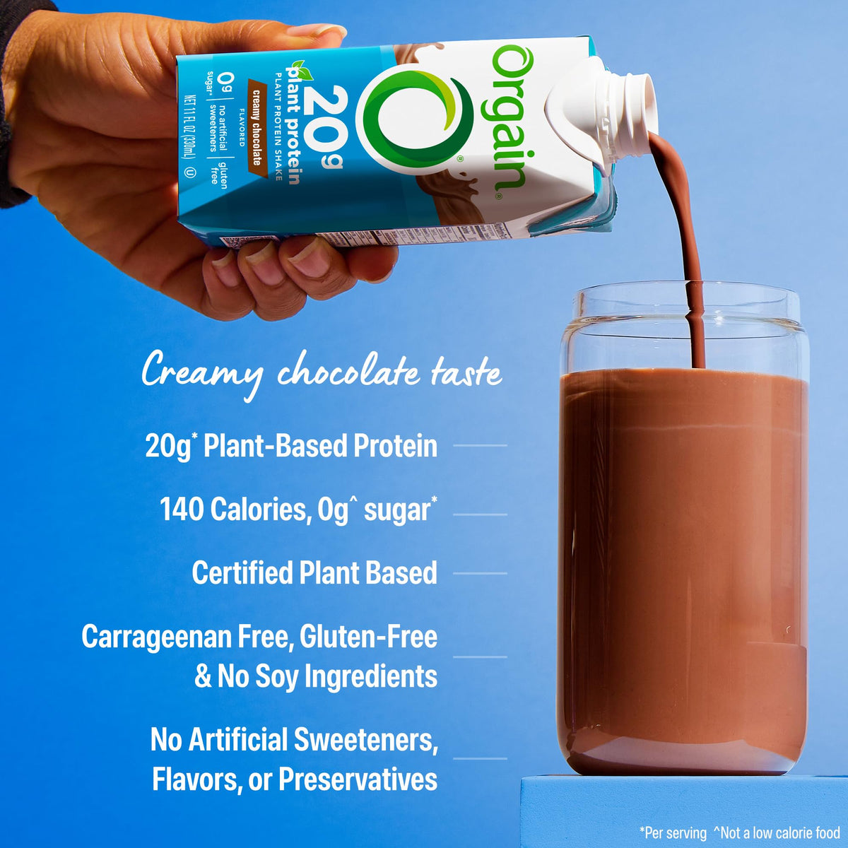 Chocolate 20g Vegan Protein Shake 11 oz 12pk N7702