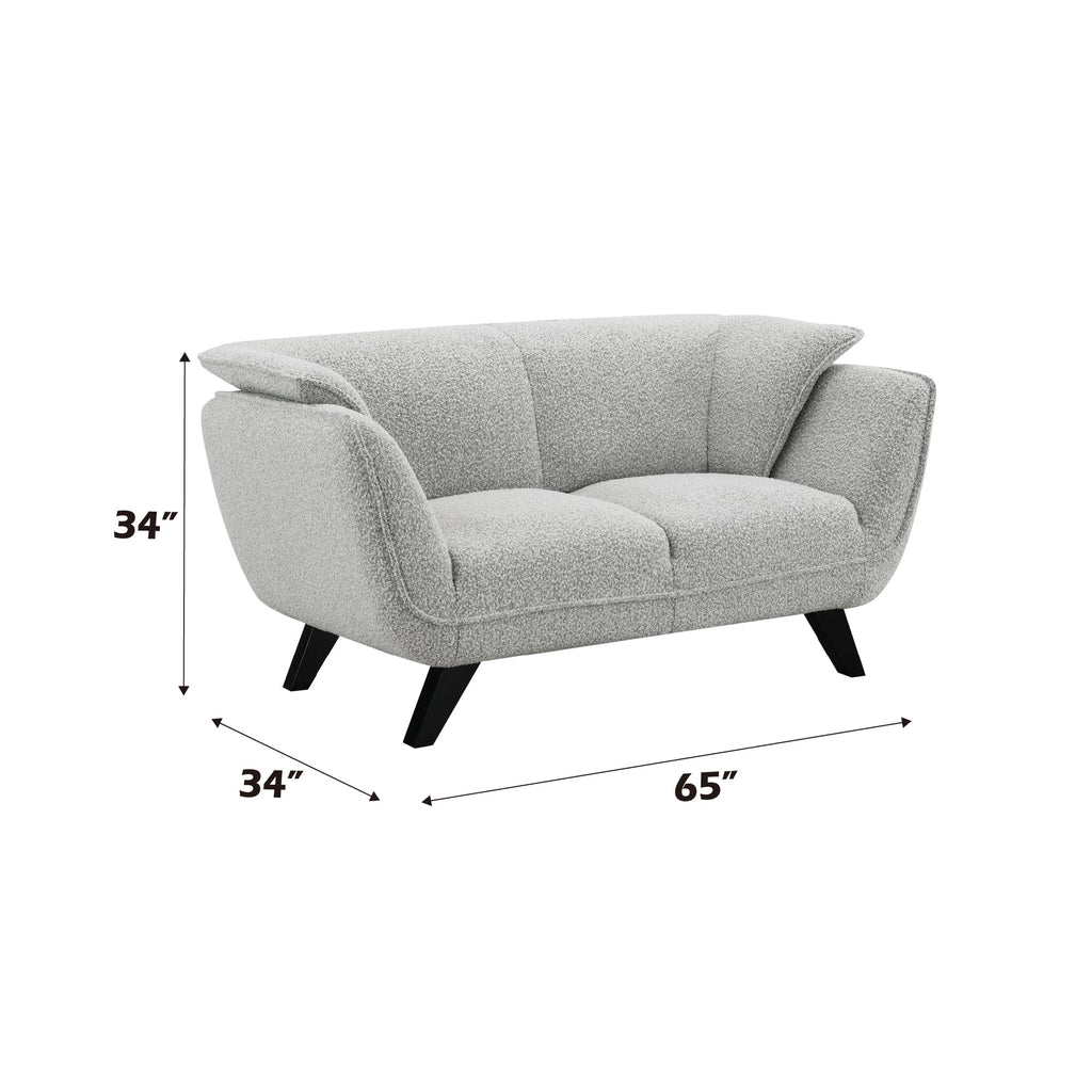 Light Gray Upholstered Loveseat L419829