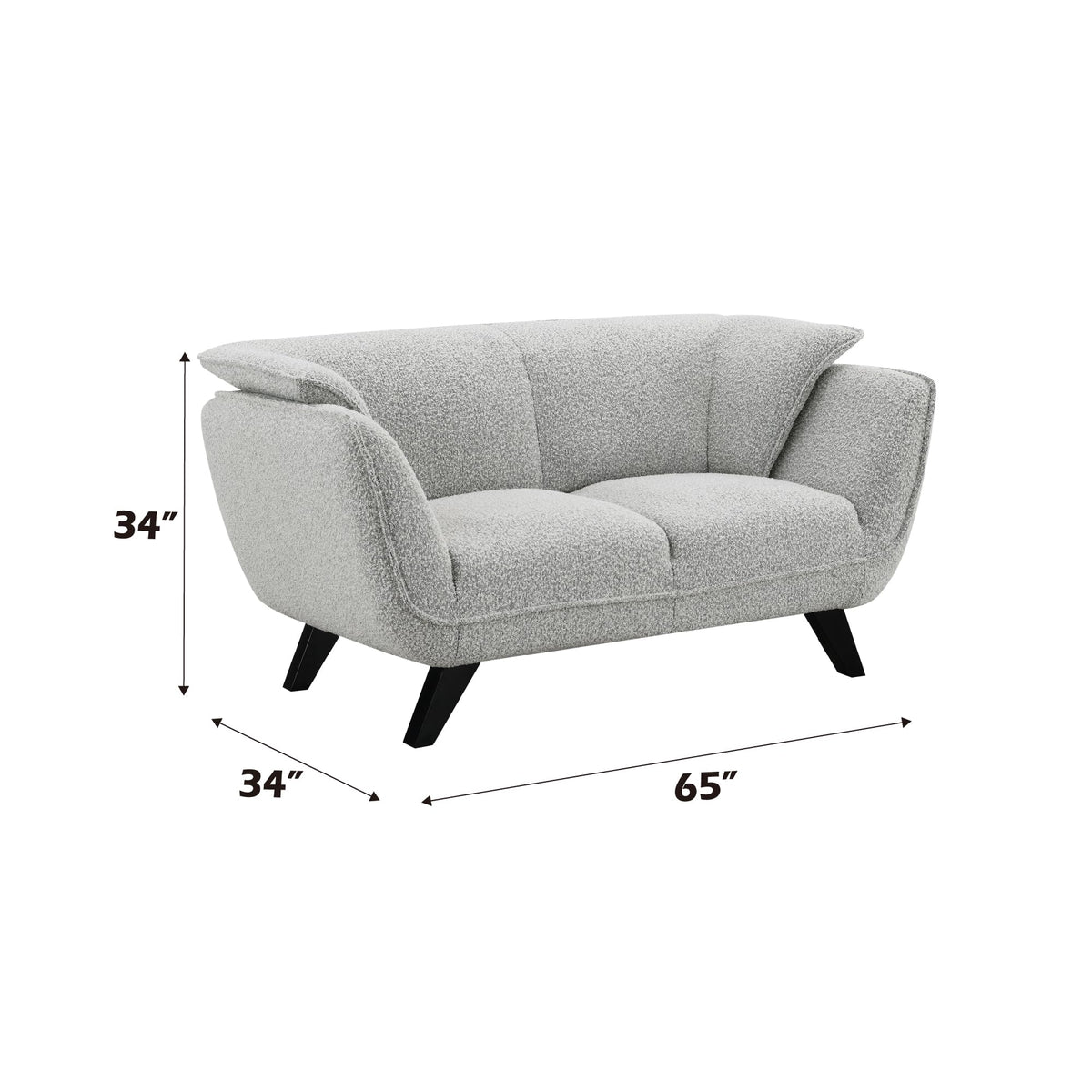 Light Gray Upholstered Loveseat L419829