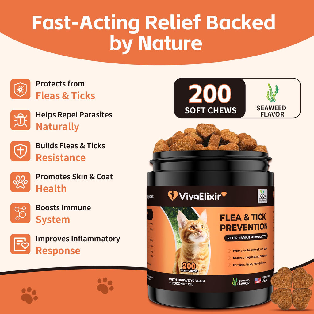 Flea & Tick Treatment for Cats 200 Chews J44247