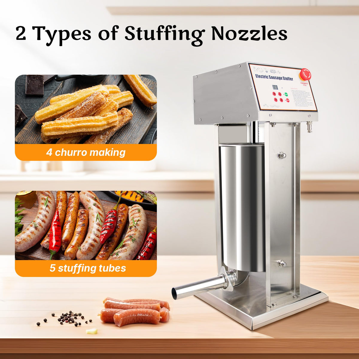 Stainless Steel Electric 15 Liter Sausage Stuffer M752338
