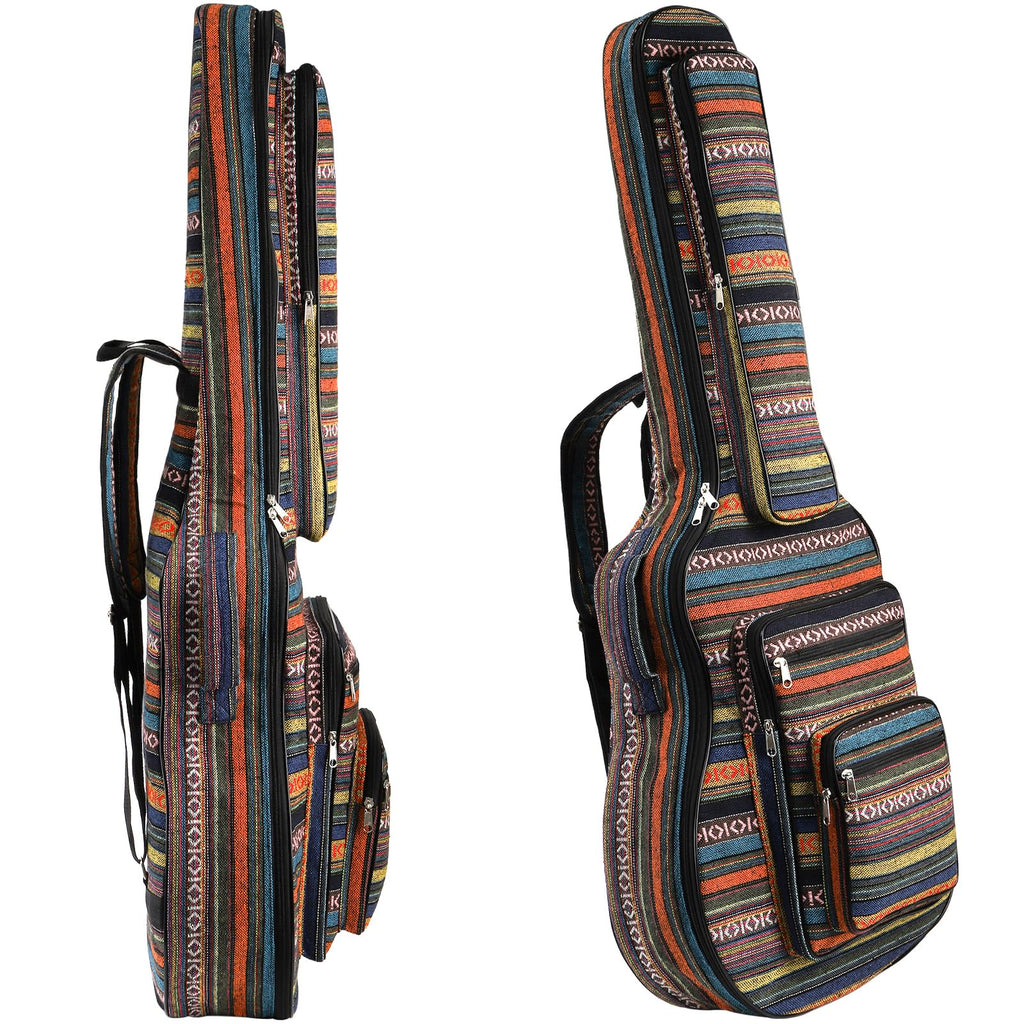 43 Inch Acoustic Guitar Gig Bag with Backpack Strap and 5 Pockets W596583