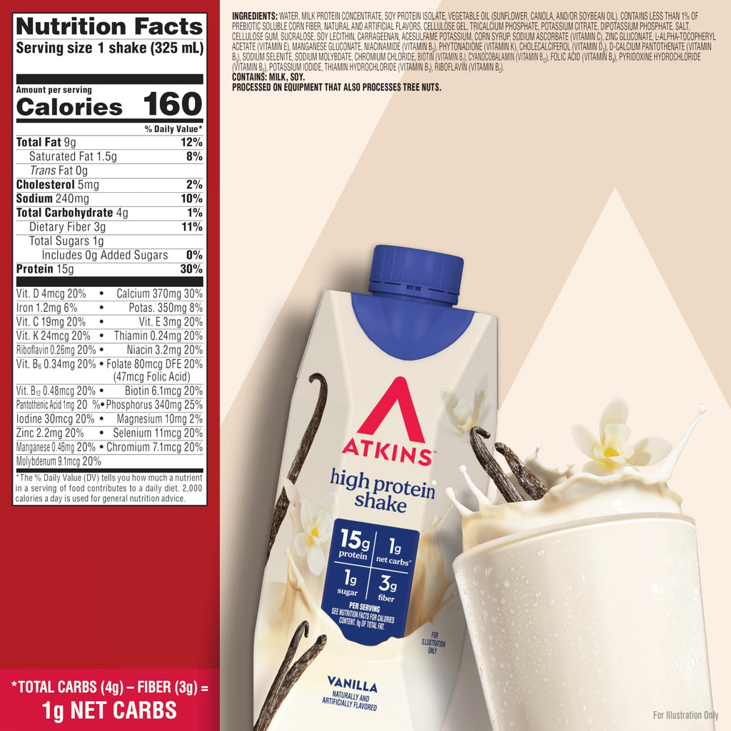 Vanilla High Protein Shake 12 Count S24720