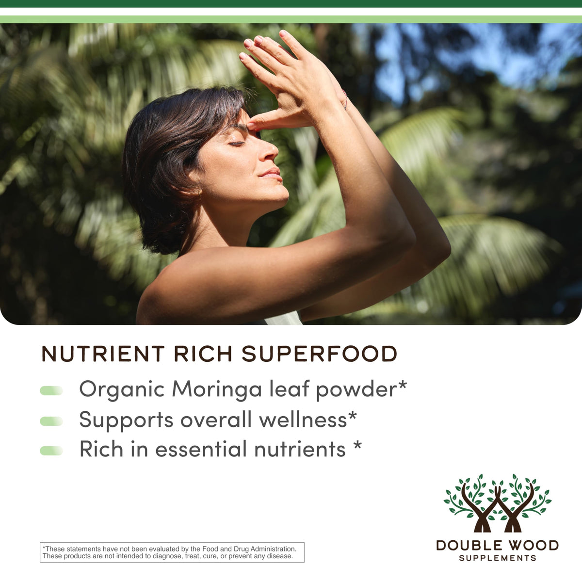 Organic Moringa Leaf 1,000mg 210 Capsules E180