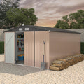 10X14 Ft Galvanized Steel Metal Storage Shed H262
