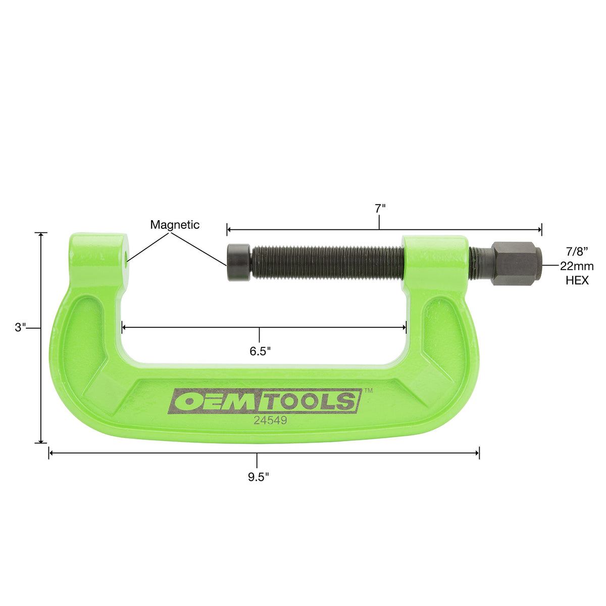 Bearing Cup Installer Impact Rated Steel C Clamp with Magnets S132