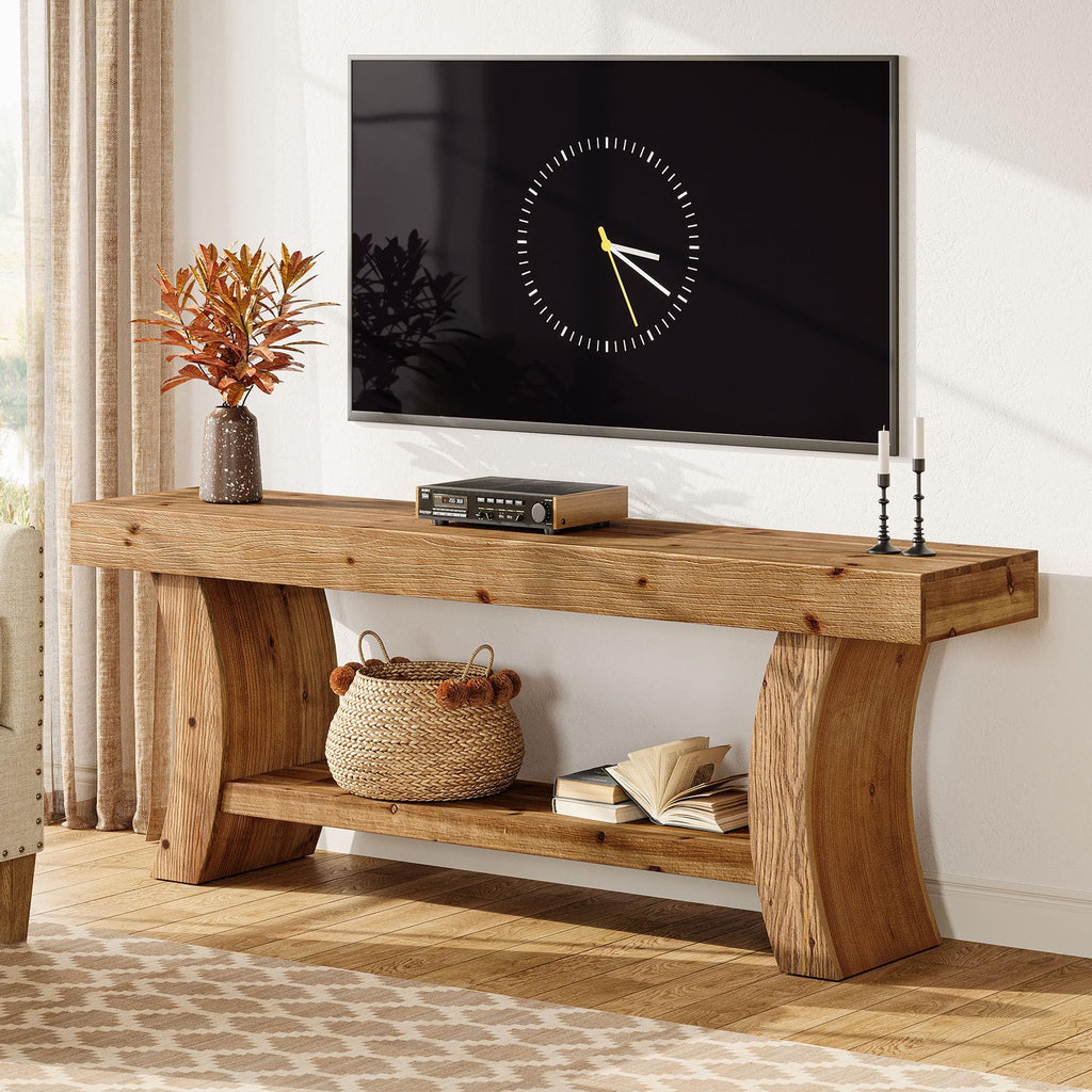 63" Solid Wood TV Stand with Storage Z20813