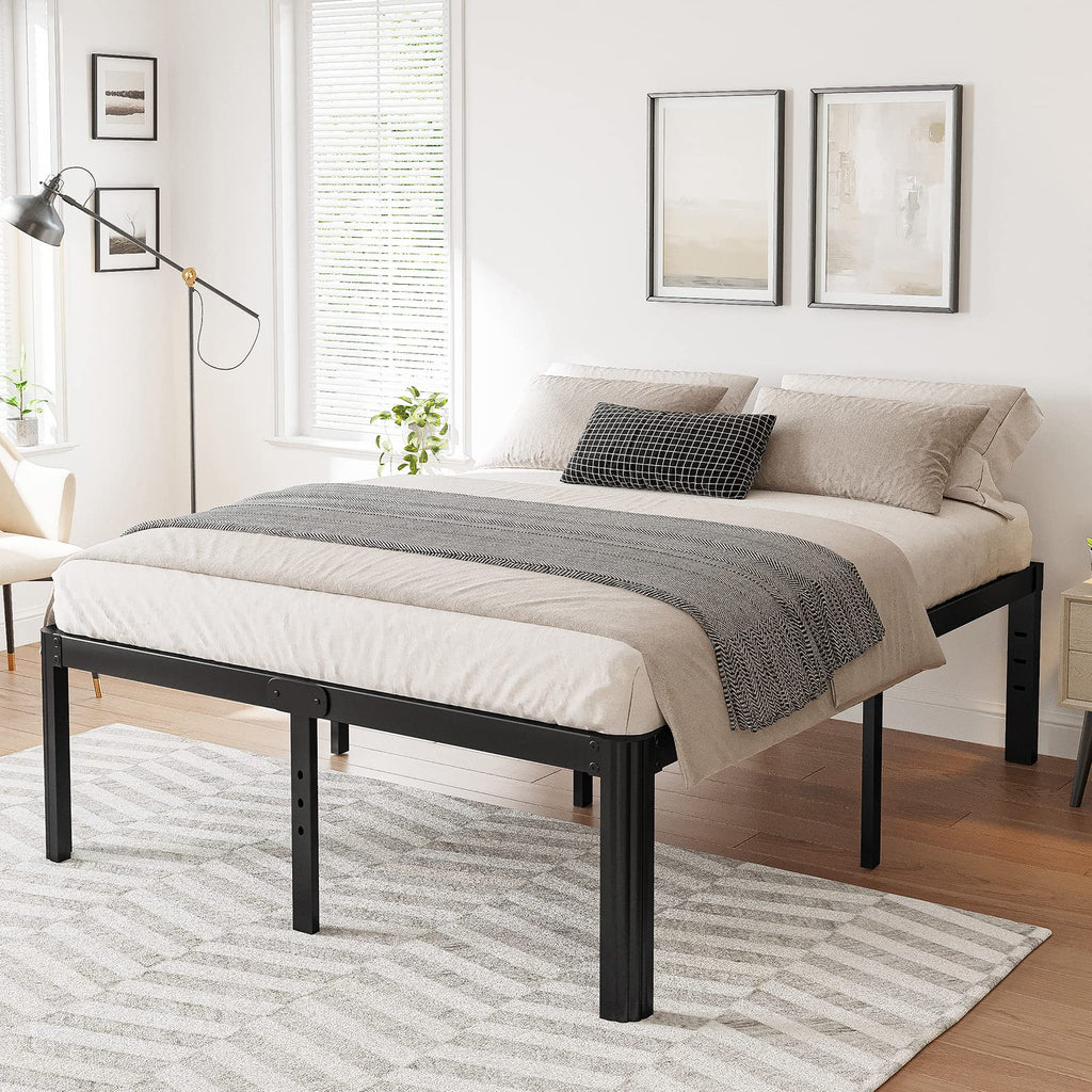 California King Heavy Duty Metal Platform Bed Frame with Round Corners U397