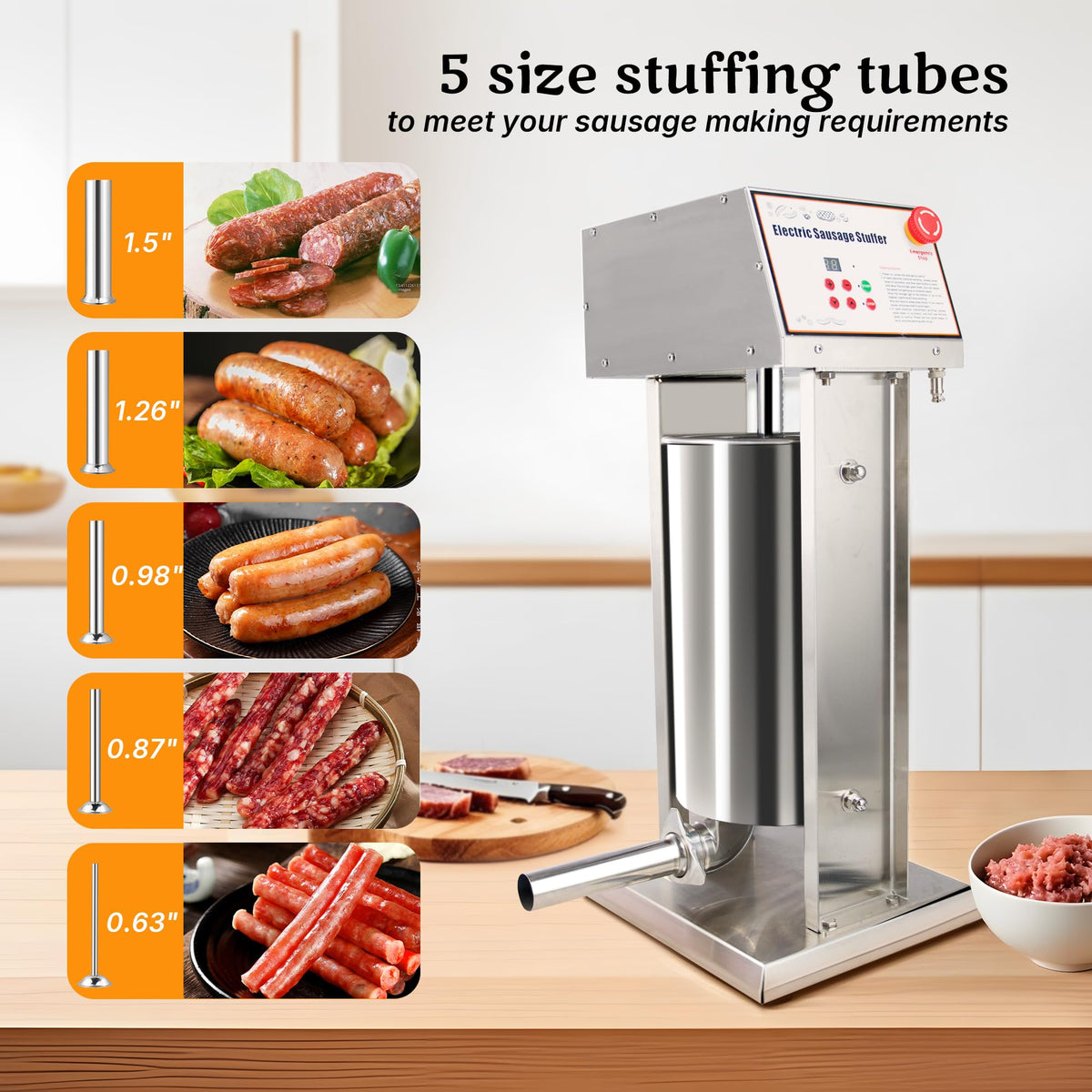 Stainless Steel Electric 15 Liter Sausage Stuffer M752338