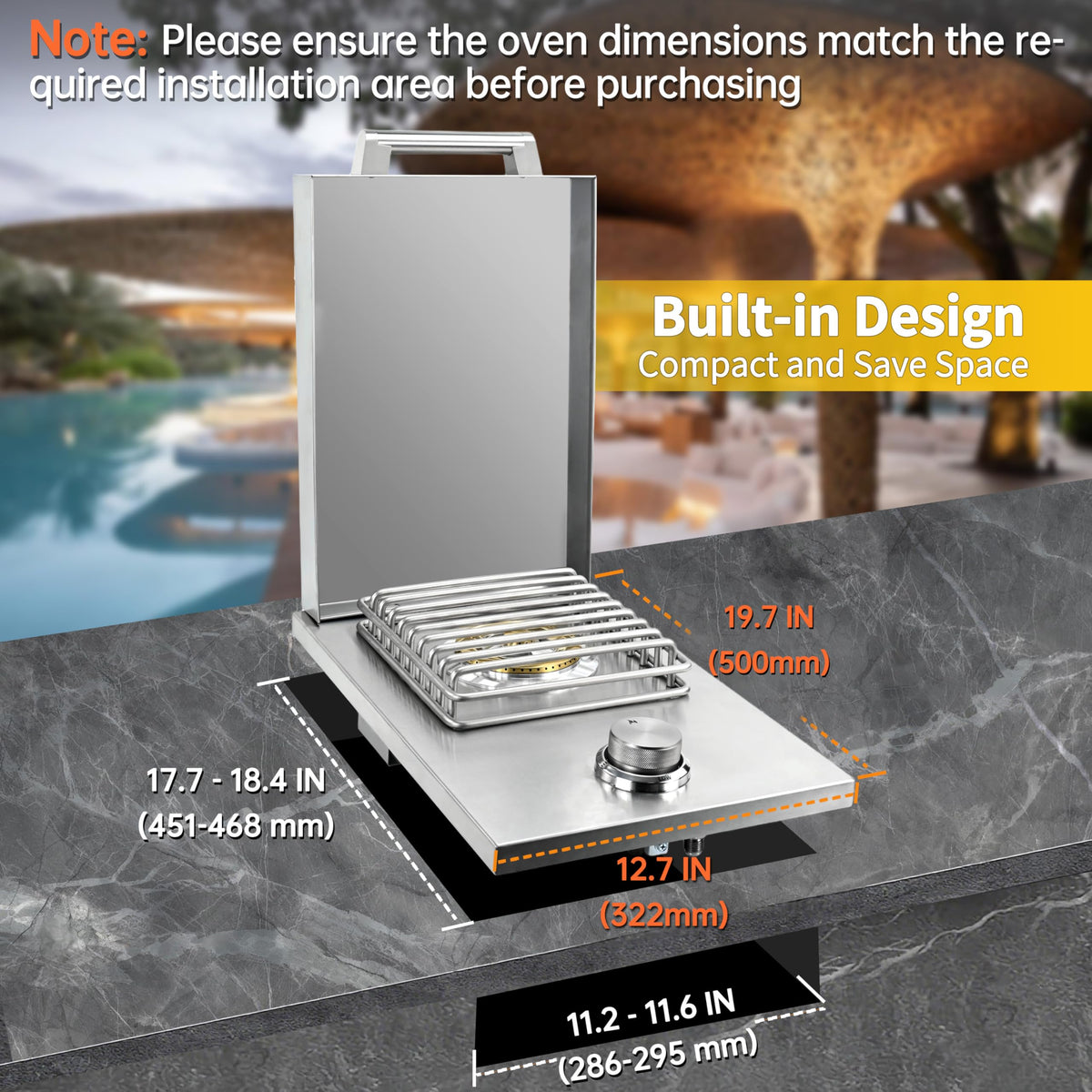 Built-in Single Side Burner O4768