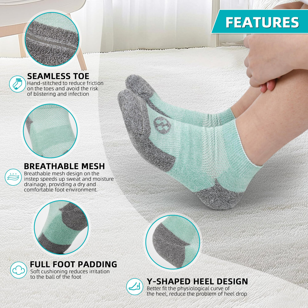 Diabetic Socks for Men, 10 Pairs Ankle & Low Cut Size 9-15 U3630